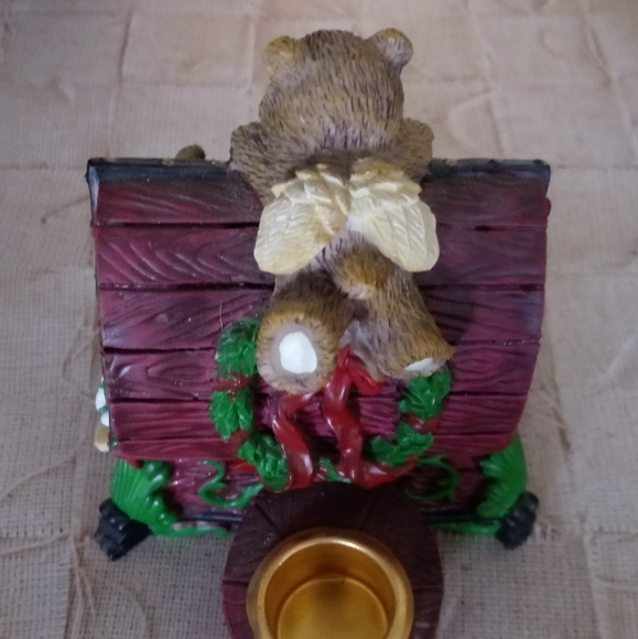 Teddy Bear Treasure Box Candle Holder - Picture 2 of 5